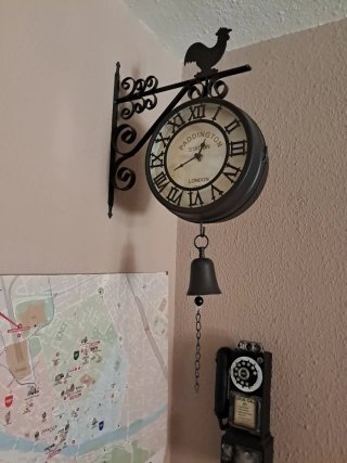Reloj de Pared Estilo Estación de Tren