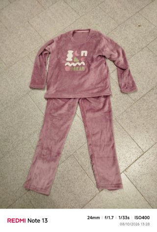 Pijama Polar Melissa Brown Rosa Talla L SIN USO
