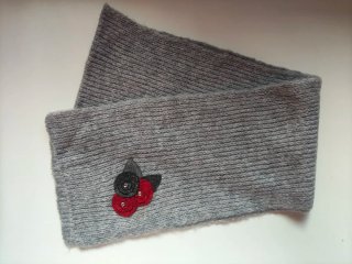 Bufanda Mayoral niña gris con flores