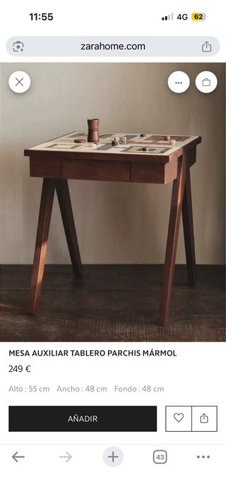 Mesita Parchís Zara Home