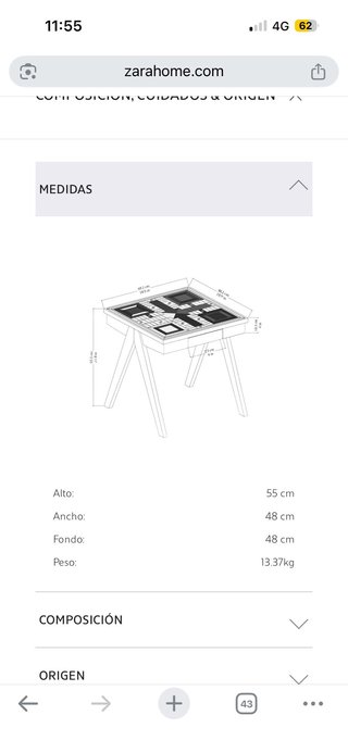 Mesita Parchís Zara Home