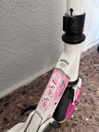 Patinete Plegable Blanco y Rosa