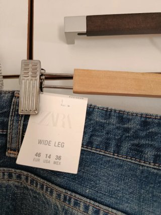 Vaqueros Zara TRF Wide Leg Tiro Alto