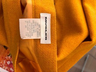 Traje Lana Mugler Naranja Mostaza Vintage