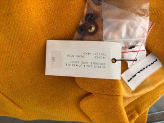 Traje Lana Mugler Naranja Mostaza Vintage