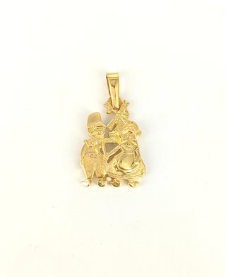 Colgante Pareja de oro de 18k, 2.61 g.