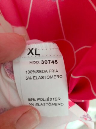 Blusa Salsa Estampada Rosa y Blanca