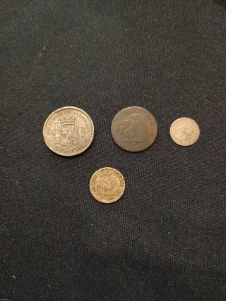 Lote de 4 Monedas Antiguas Españolas