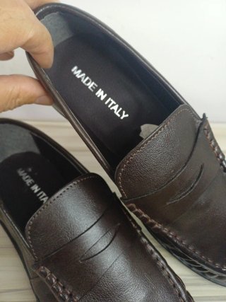 Mocassini uomo pelle marrone tg 42