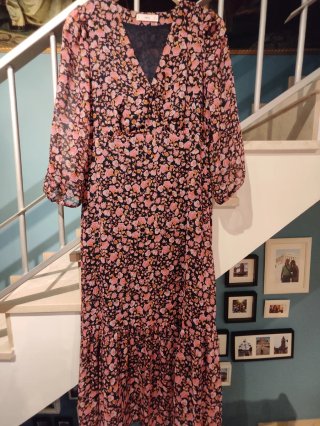 Vestido Floral Mango Manga Francesa