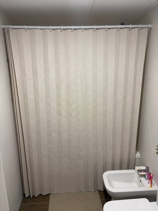 Cortina de baño impermeable beige. 220x200
