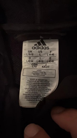 Sudadera Adidas Negra con Cremallera 42-44