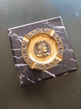 Cenicero Bronce Vintage Base Mármol