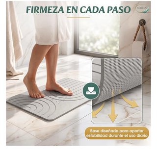 Alfombra Diatomita Baño 60x39cm Secado Rápido