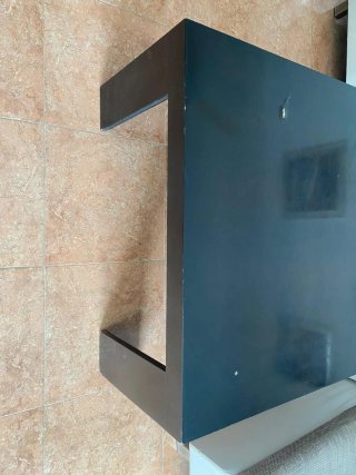 Mesa de centro moderna negra y marrón