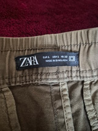 Pantalón Jogger Zara Verde Oliva