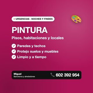 Pintor económico Barcelona - Pisos y locales