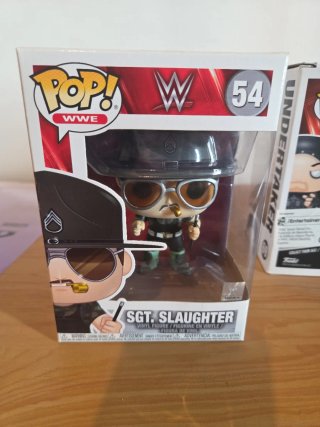 Funko Pop WWE Sgt. Slaughter, Undertaker, Mean Gen