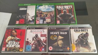 Lotto di 7 videogiochi PS3 e Xbox One
