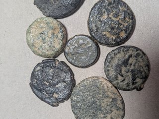 Lote 13 monedas antiguas de bronce