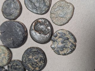 Lote 13 monedas antiguas de bronce