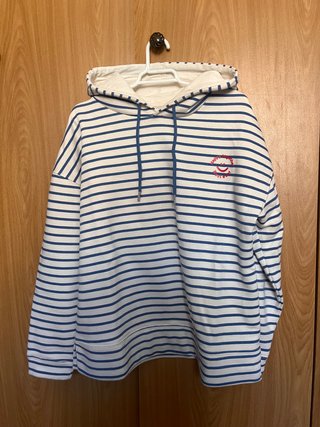 Sudadera Sfera Rayas Azul y Blanca