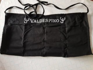 Delantal de camarero corto negro