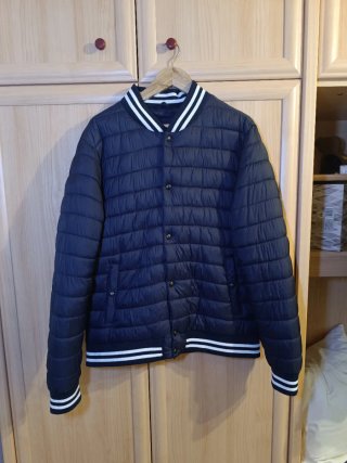 Cazadora Bomber Acolchada Azul Inditex