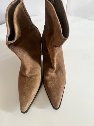 Botines Zara Camel Piel Mujer