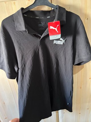 Polo Puma Negro Regular Fit