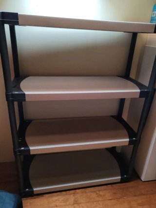 Estantería PVC Beige y Negra