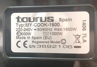 Robot Cocina Taurus My Cook 1600 muy buen estado.