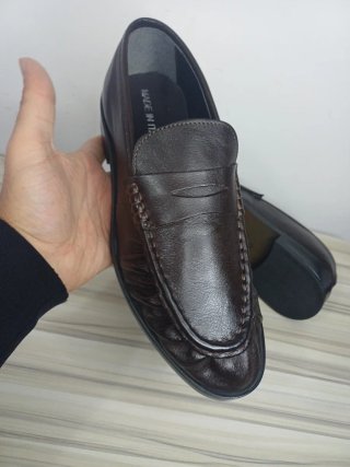 Mocassini Uomo Vera Pelle Marrone Tg 43