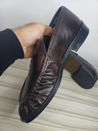 Mocassini Uomo Vera Pelle Marrone Tg 43