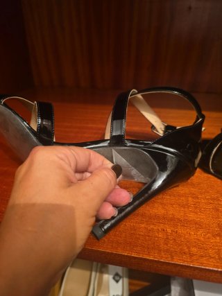 Sandalias de tacón negras