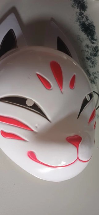 Maschera decorativa bianca stile gatto