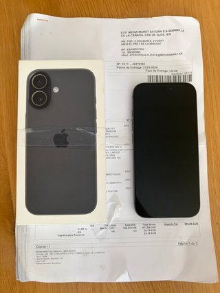 iPhone 17 negro - 100% batería - Impoluto+Factura