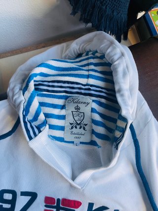 Sudadera Hoodie Blanca 97 BKLN ATLANTIC