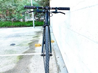 Bicicleta Fixie Negra y Amarilla
