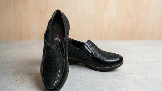 Mocasines de vestir negros mujer