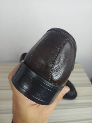 Mocassini uomo vera pelle marrone tg 44