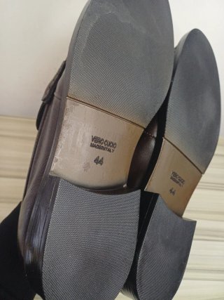 Mocassini uomo vera pelle marrone tg 44