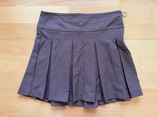 Falda mini marrón Bershka XS