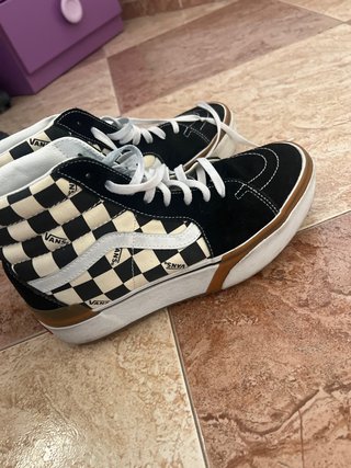 Vans cuadros blanco y negro