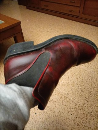 Botines mujer marrones y rojos
