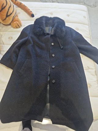 Abrigo 3/4 de Alpaca Negro