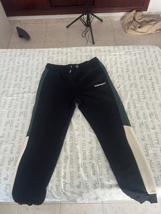 Pantalón Deportivo Primark Negro, Blanco y Verde
