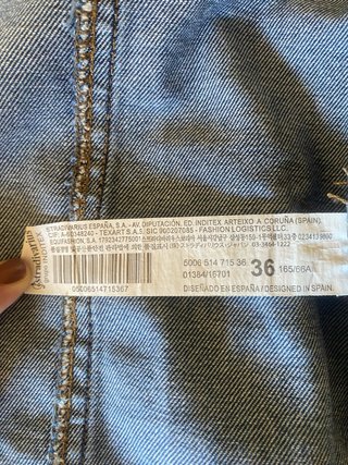 Stradivarius Falda Vaquera Denim Azul