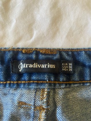 Stradivarius Falda Vaquera Denim Azul