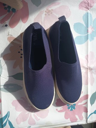 Zapatillas Zara Azul Talla 38 Sin Estrenar